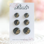 Mini sivo zlati uhani