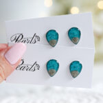 Neviseči uhani Soča kapljice turkizne