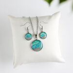 Komplet Soča – zeleno-turkizen, okrogli, velikost M - slika 3