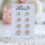 Mini zlati bež uhani