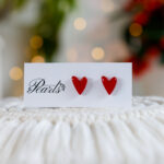 Mini uhani rdeči srčki