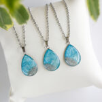 Ogrlica Soča – svetlo modra kapljica M - slika 2