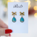 Praznični uhani Soča kapljice - slika 2