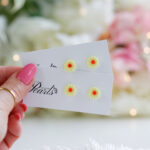 Mini uhani Rumene rožice