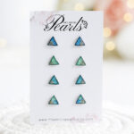 Unikatni uhani Soča v obliki trikotnikov, več barv.