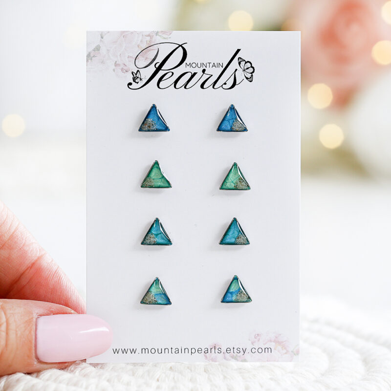 Uhani Soča trikotniki - slika 2