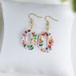 Viseči uhani z jesenskimi listki – asimetrična oblika - slika 2