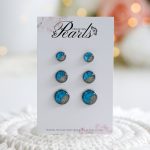 Uhani Soča okrogli - modri