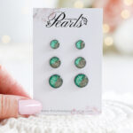 Uhani Soča okrogli - zeleni - slika 3