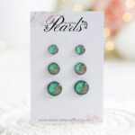 Uhani Soča okrogli - zeleni