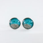 Uhani Soča okrogli – turkizni