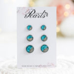 Uhani Soča okrogli - turkizni - slika 3