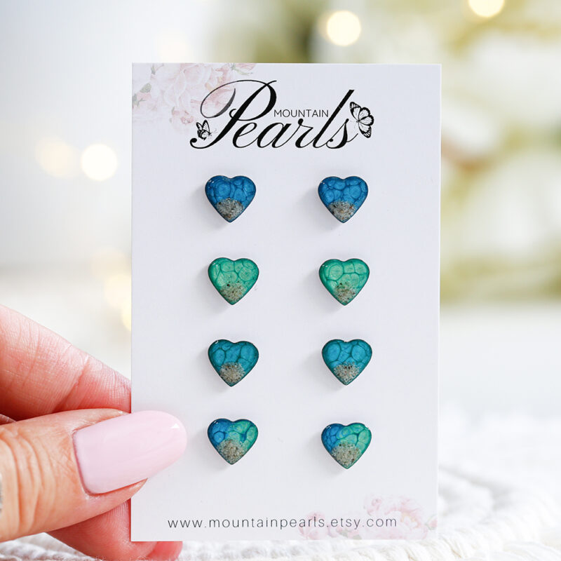 Uhani Soča srčki - slika 2