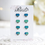 Mini uhani Soča v obliki srčkov, več barv