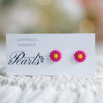 Mini uhani rožice Roza