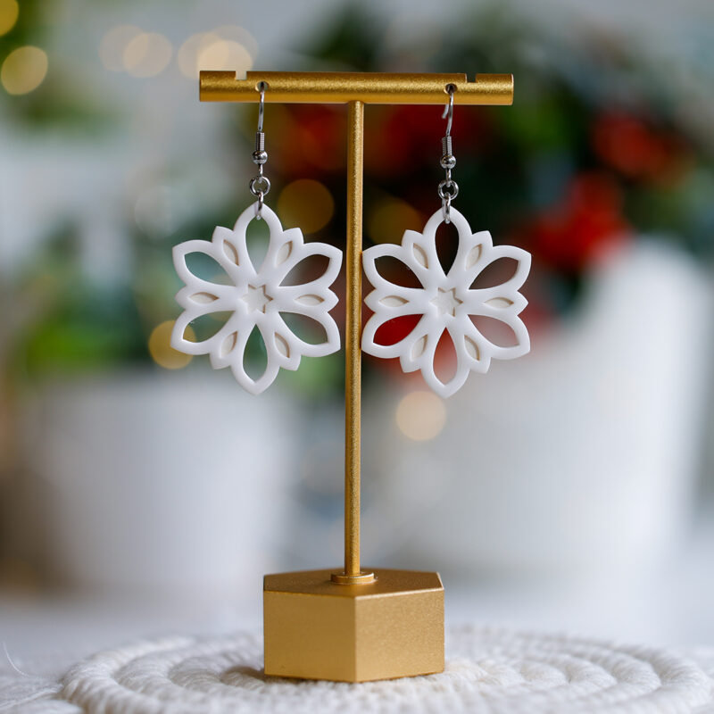 Viseči uhani Snežinka 2 - slika 3