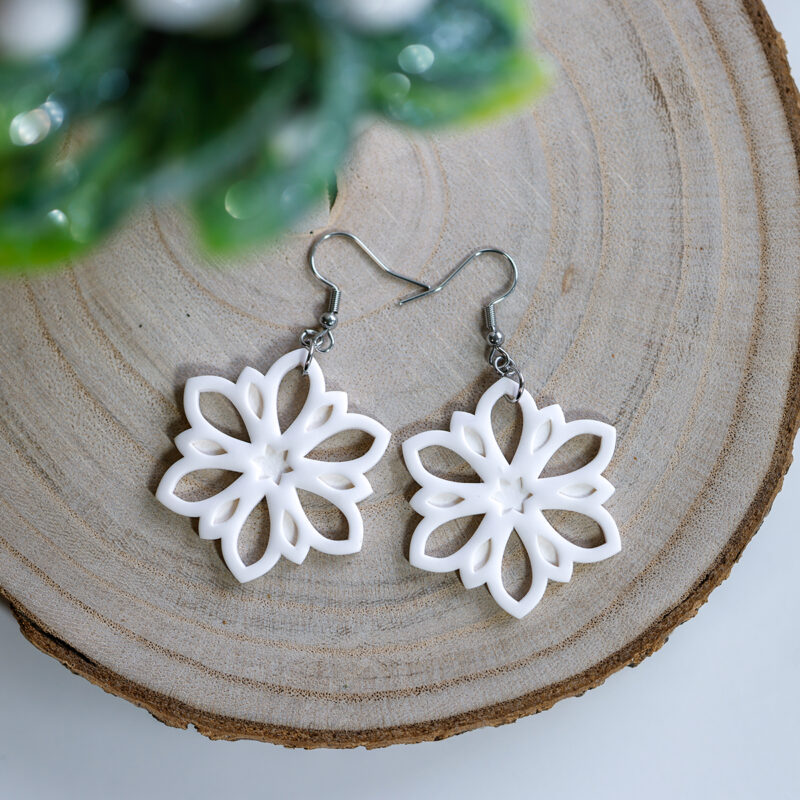 Viseči uhani Snežinka 2 - slika 2