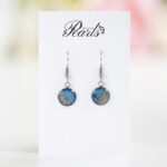 viseči uhani Soča okrogli modri