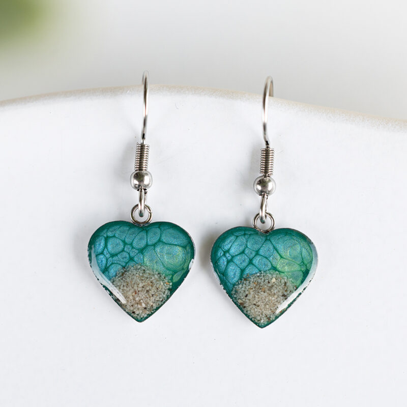 Viseči uhani Soča srček 1 - slika 3