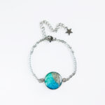 Zapestnica Soča – modro zelena – okrogla M - slika 2