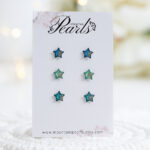 Mini uhani Soča v obliki zvezdic, več barv.